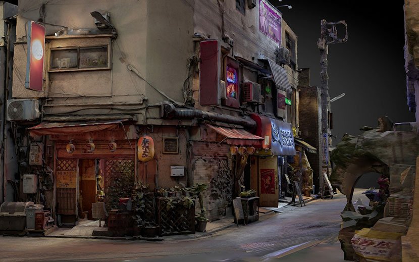 日本东京特色街区blend街边店铺老城区三轩茶屋C4D模型3d素材