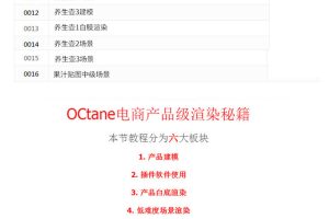 2019年C4D教程 OC渲染器教程中文OCtane电商产品级渲染建模C019