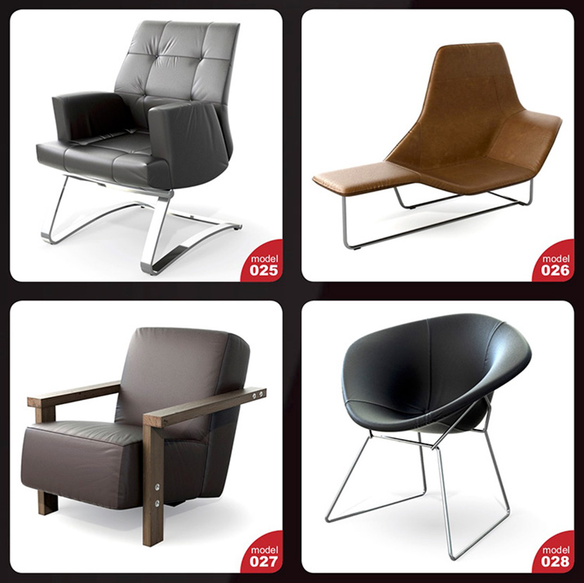 52套椅子家具3dmax模型创意单人沙发办公椅设计素材单体3d模型库