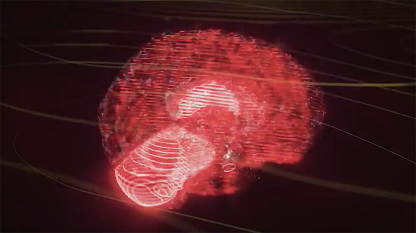 三维大脑粒子连接数据人工智能未来科技信息技术AE视频素材