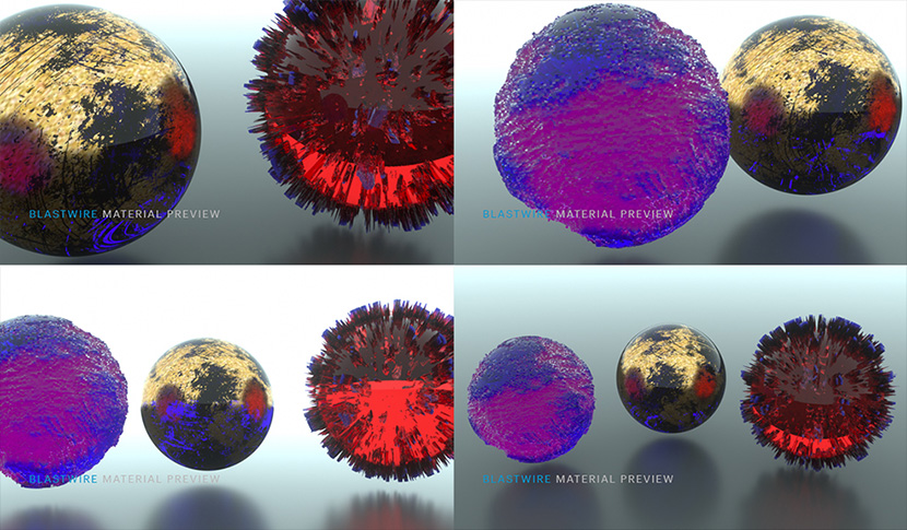 9种C4D Octane置换贴图OC材质4k高精创意场景素材3D模型