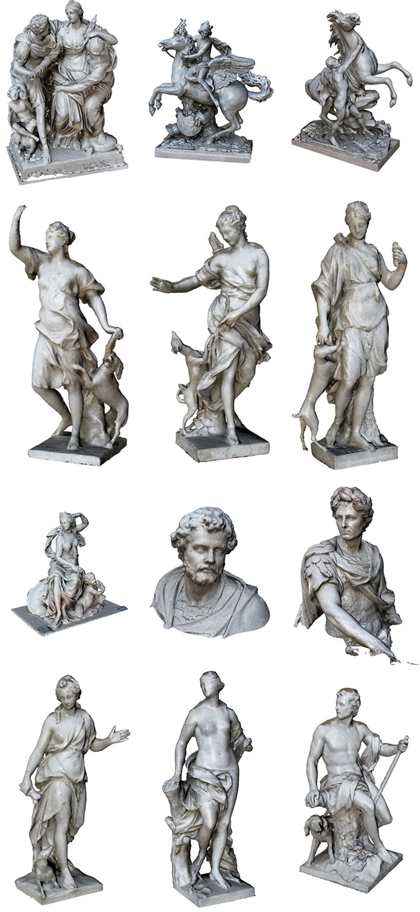 25组博物馆古希腊人物像C4D模型汉尼拔凯撒阿丽雅海神黛安娜