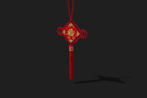 C4D中国节传统春节红灯笼FBX模型创意场景3D模型OBJ素材