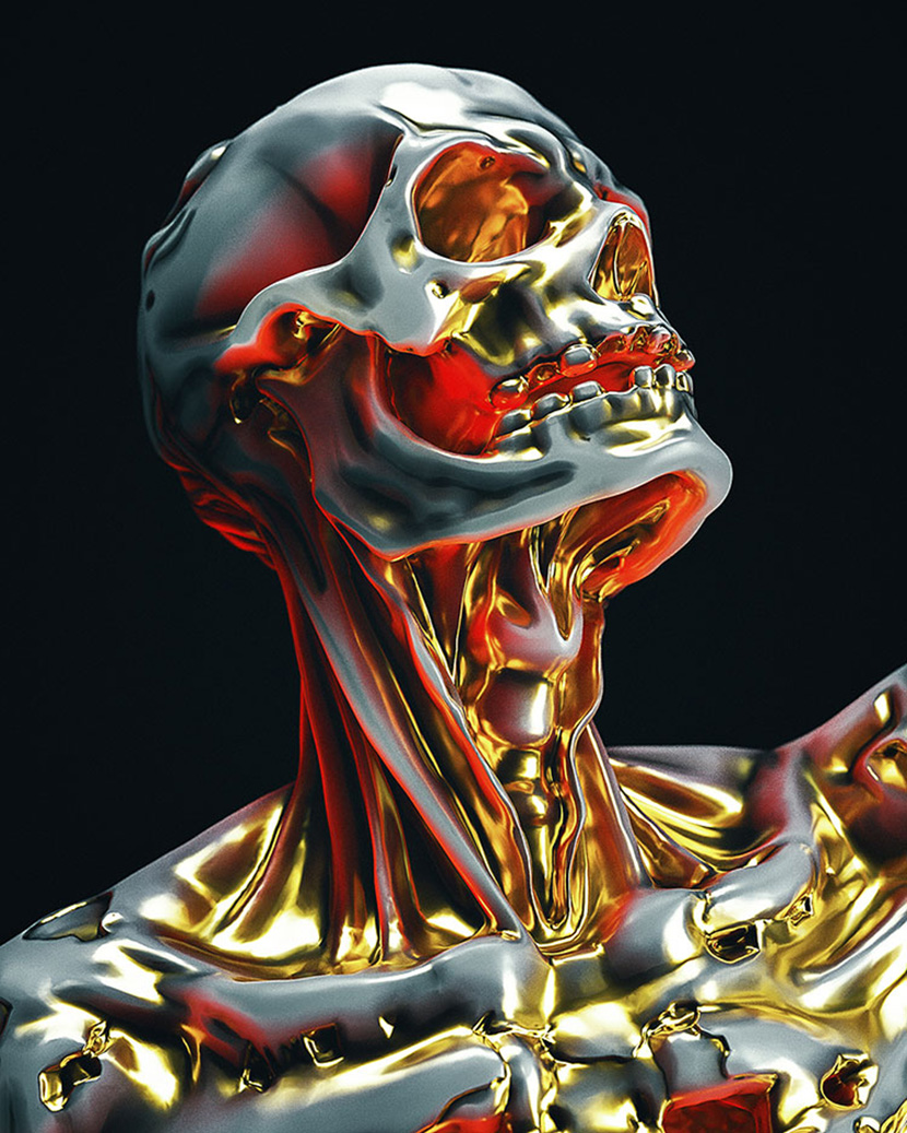 C4D时尚科技未来科幻神秘人物场景机械工程文件3D设计素材