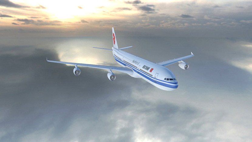 中国国际航空公司客机C4D模型 客机飞机