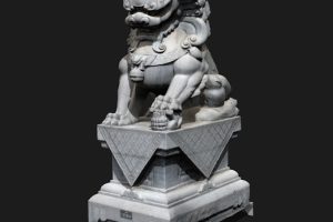 C4D石狮子模型宫廷石狮中华传统辟邪神兽镇宅瑞兽雕塑3D素材