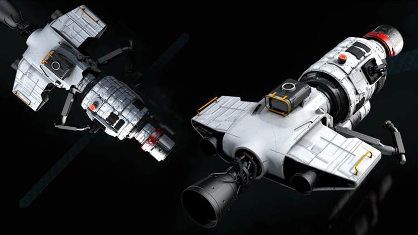 Kitbash3D交通工具机械宇宙飞船模型C4D素材FBX OBJMAX格式