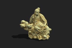 C4D古人诗人铜狮雕塑坐像观音菩萨松鹤延年砖雕青铜鼎彩绘人