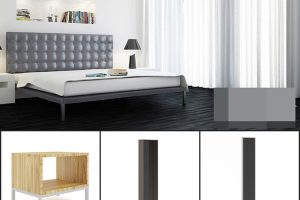 30套卧室家具C4D模型合集床衣柜床头柜储物柜室内设计3D素材