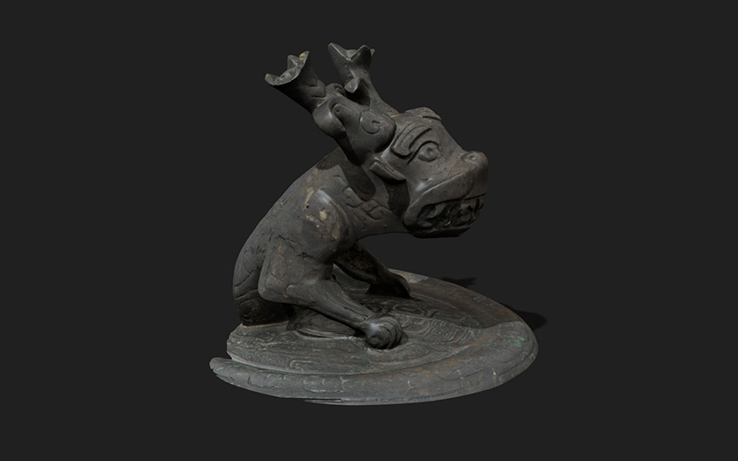 C4D漆器花瓶青铜器羊头大象壶骑麒麟神像浮雕簋瓷器佛头模型