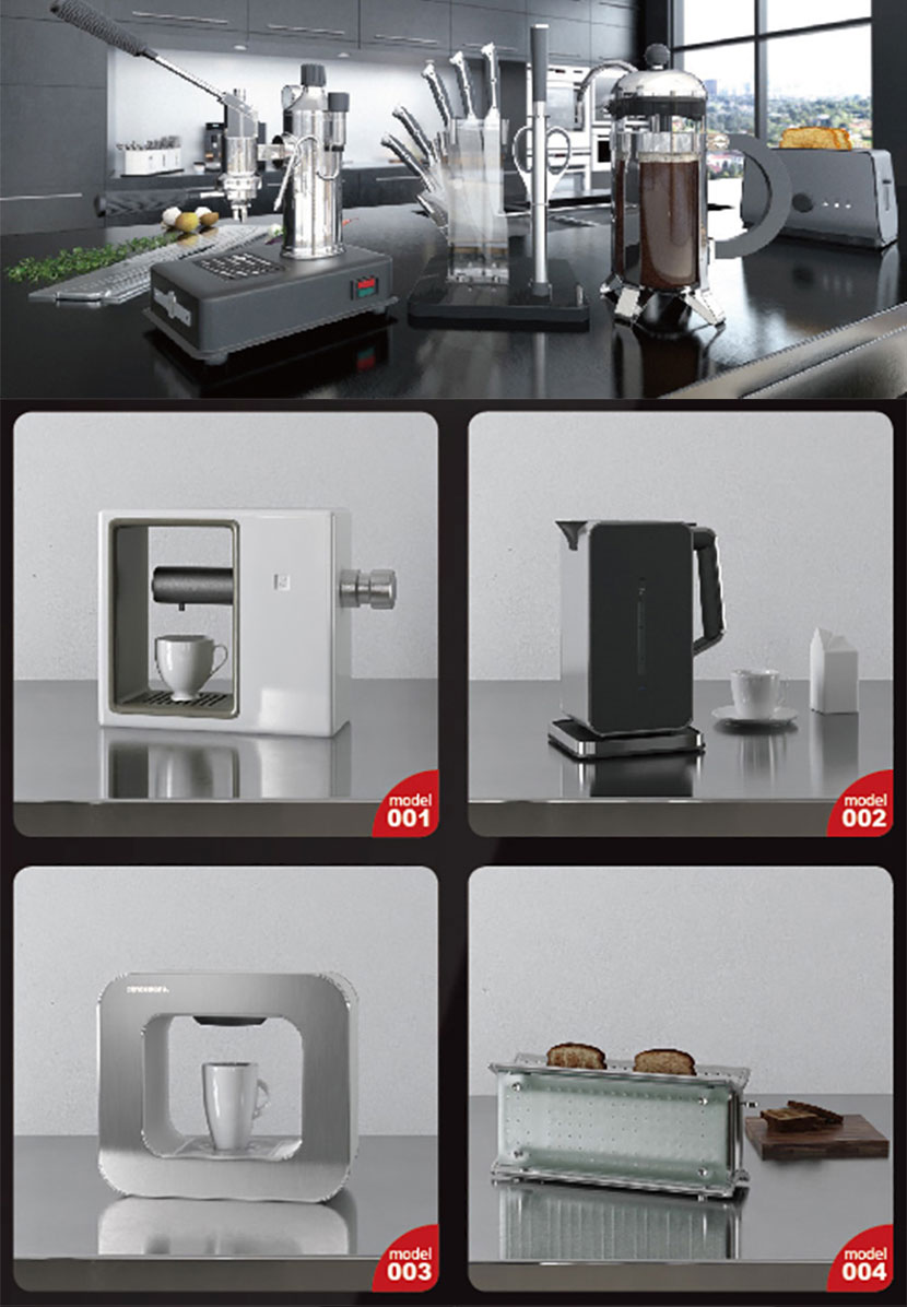 44款厨房用品刀微波炉小家电器C4D模型3d立体FBX格式素材