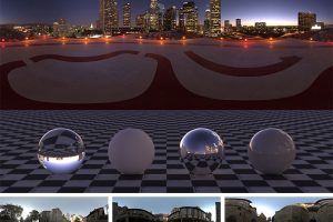 环境贴图C4D户外城市街道夜晚hdr天空灯光3D软件渲染素材