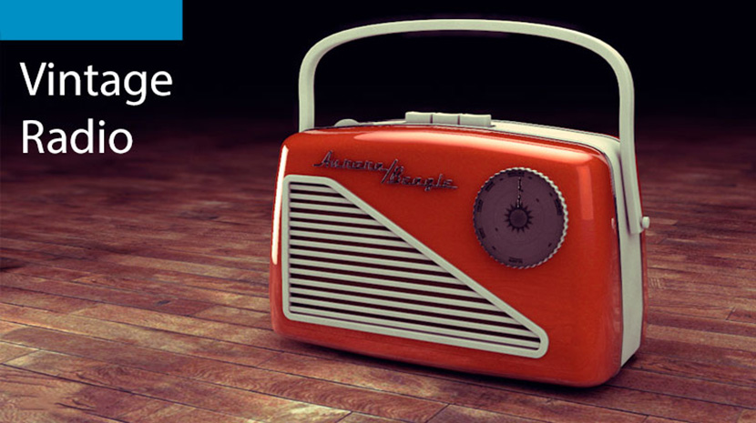 老式收音机3D模型 vintage radio