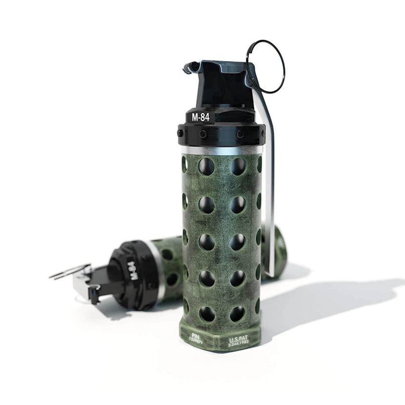 C4D Octane Render手榴弹模型创意场景3D模型素材