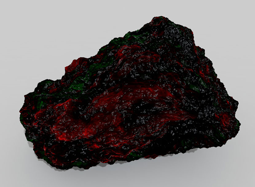 6款行星陨石3D模型FBX OBJ STL科幻模型创意场景C4D模型素材