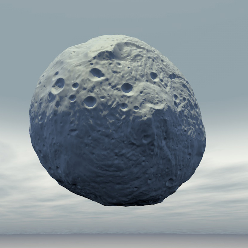 小行星灶神星Vesta C4D模型科幻星球创意场景3D模型素材