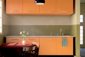 C4D Redshift室内渲染厨房餐厅模型创意场景3D模型素材