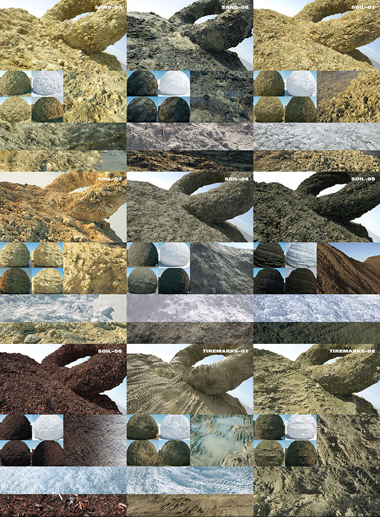 21款高精扫描真实置换纹理贴图材质自然地面砂土岩包砾石素材