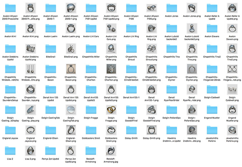 45个戒指项链耳钉珠宝首饰C4D模型STL合集创意场景3D模型素材