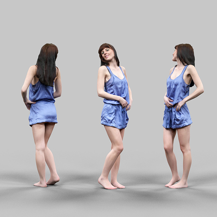 6个高精度女性角色人物3D模型C4D模型创意场景3D模型素材