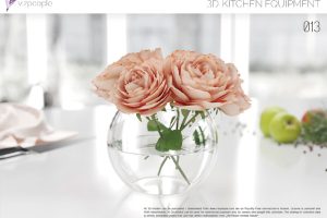 绿植物鲜花花瓶花卉盆栽装饰摆件C4D模型3d立体OBJ设计素材