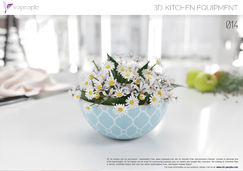 绿植物鲜花花瓶花卉盆栽装饰摆件C4D模型3d立体OBJ设计素材