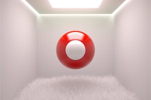 C4D空间里的红色圆球创意工程创意场景3D模型素材