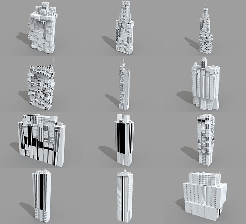 未来科幻建筑楼房城市3D模型创意场景3D模型素材
