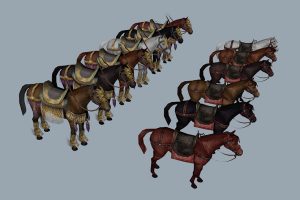 12匹战马3D模型 The horse C4D FBX MAX