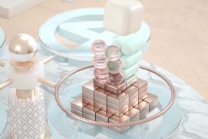 C4D Octane碰撞变形动画工程电商艺术装置创意场景3D素材