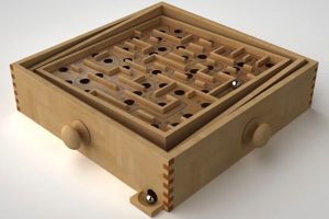 C4D迷宫玩具盒模型创意场景3D木质益智模型素材