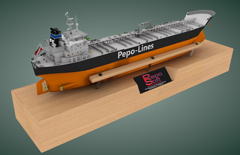 轮船油轮船模工艺品装饰品C4D模型