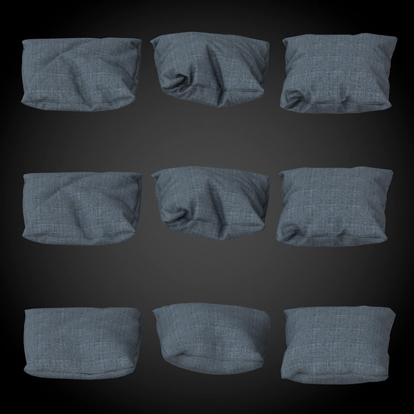 36款blend各种形态枕头方枕抱枕垫子3d室内家居装饰品C4D模型