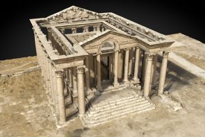 blend古代特色建筑马兰神庙低聚低面C4D模型遗迹废墟obj素材