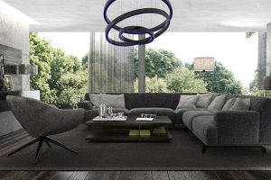 C4D Vray室内模型客厅模型渲染工程创意场景3D模型素材