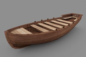 小木船C4D模型创意场景3D模型素材