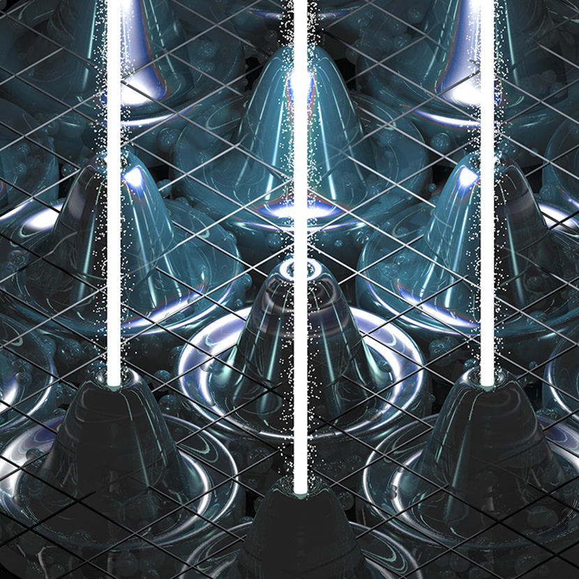 C4D外星球科幻光柱创意工程创意场景3D模型素材