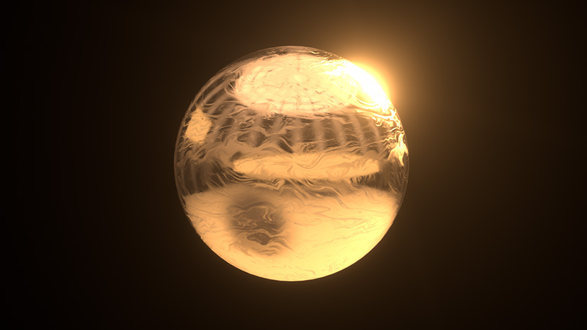C4D Octane液态金属圆球动画工程创意场景3D模型素材