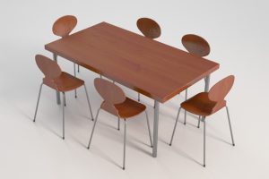 餐桌餐椅组合C4D模型