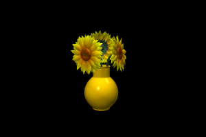 向日葵模型花模型花瓶模型植物模型YC118