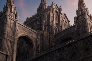 哥特建筑3D模型Kitbash3D-Gothic无贴图YC125
