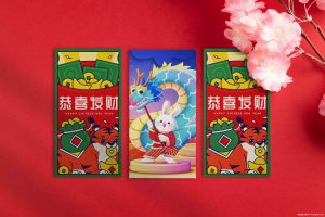 4款新年红包PSD样机 Chinese New Year EnvelopeMockups@iunihub.COM