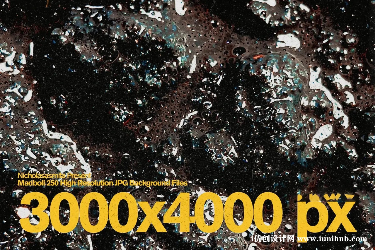 2521 250款真实高质量脏泥浆气泡化学液体天然纹理背景设计包Madboll 250 HighRes JPG background