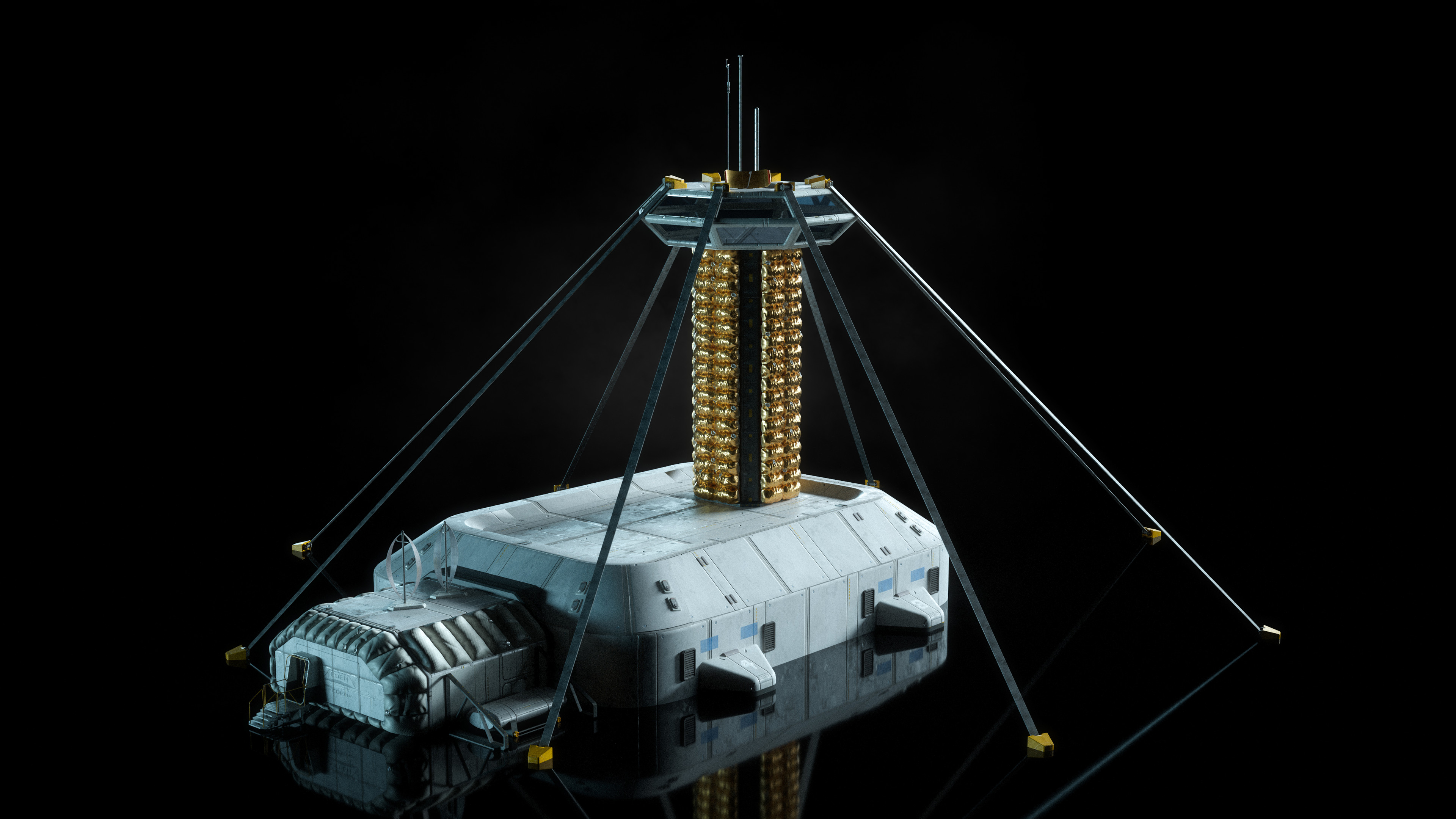 3D模型-Kitbash3D月球基地模型太空基地设备指挥总部模型合集YC145