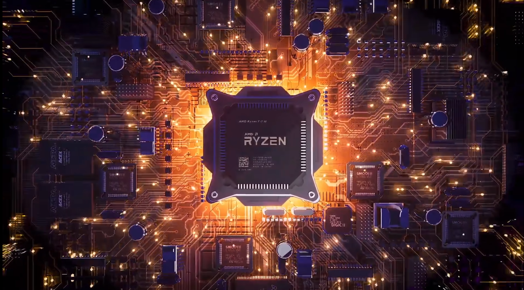 程序芯片组模型程序 CPU 模型电路样条对象附加纹理CPU电路主板零件模型+预设YC164