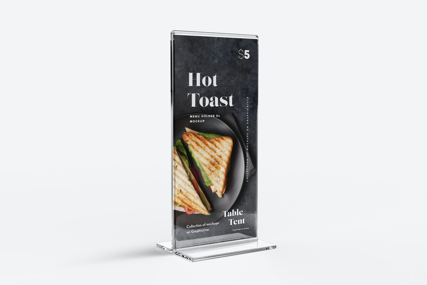 亚克力桌牌样机菜单台卡广告牌设计贴图ps样机素材展示效果模板YC171