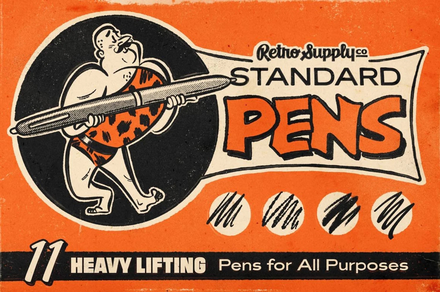 手绘插画漫画PS笔刷墨水画笔套装Standard Procreate Ink Pen BrushesYC193