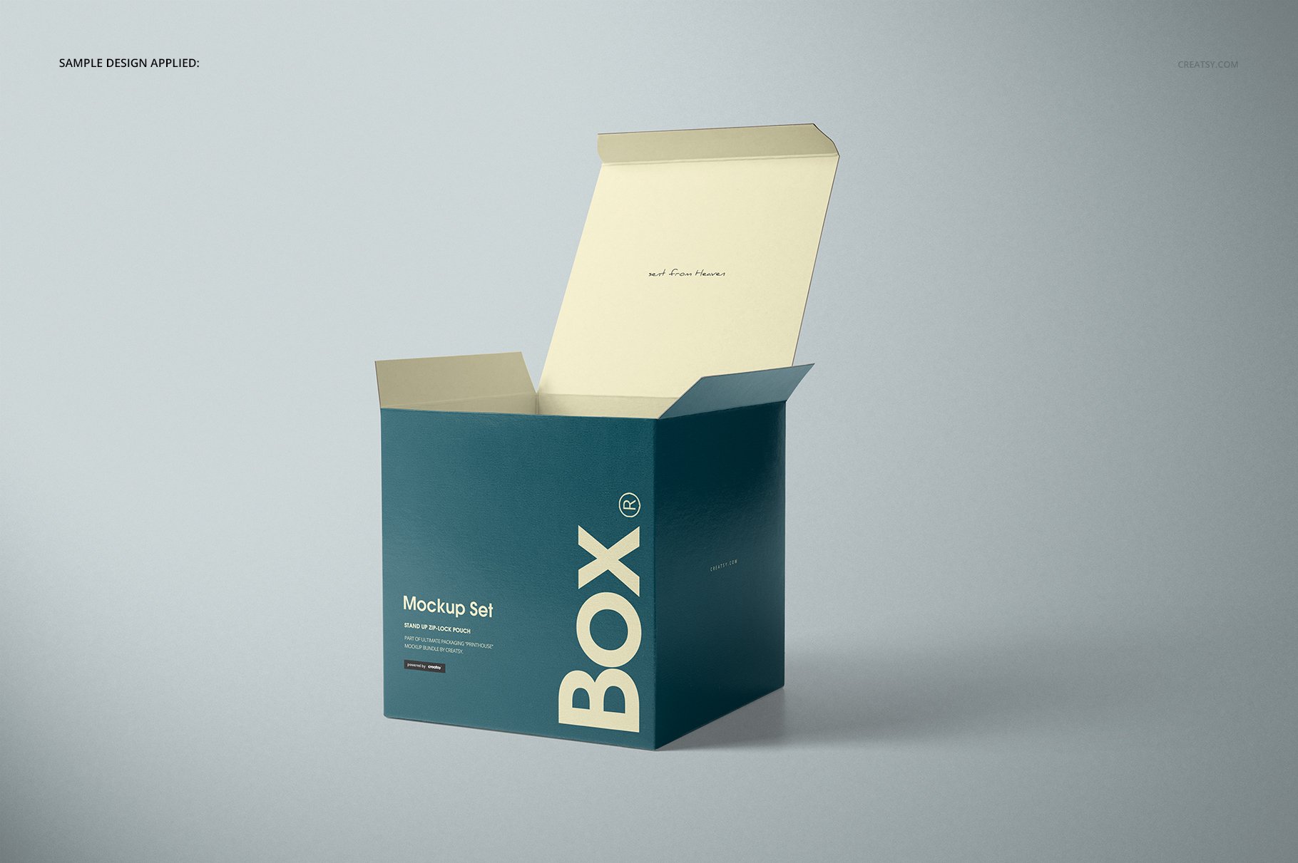 光泽方形产品礼物包装纸盒设计展示贴图样机YC222