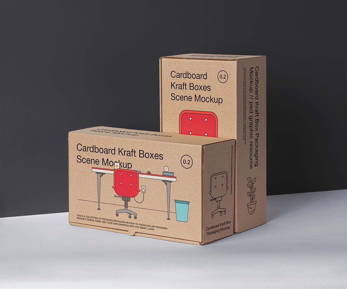 13款质感包装盒纸盒PSD样机合集包装盒样机素材YC274