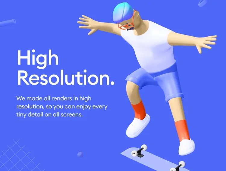 100多个3D图标套件Kukla 3d icon kit 卡通图标模型 卡通人物模型YC275